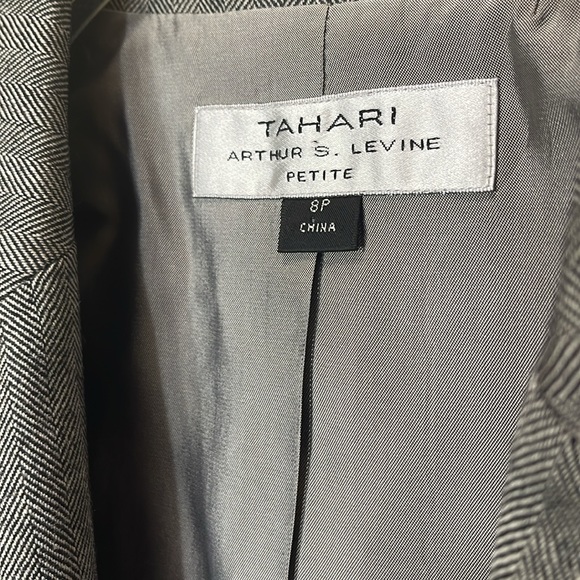 Tahari Grey Wool Blazer Jacket - Picture 12 of 14